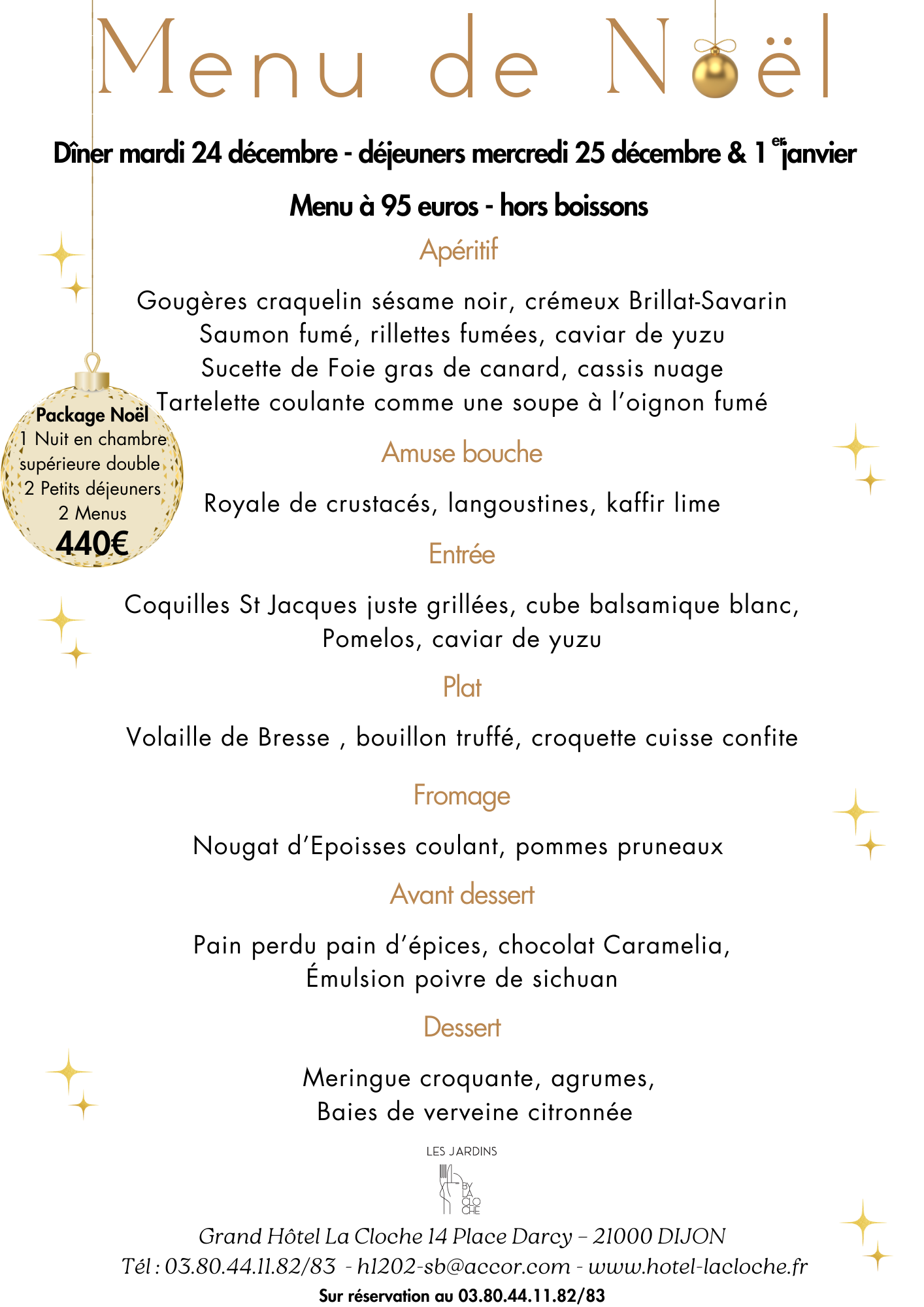 Menu Noel La Cloche